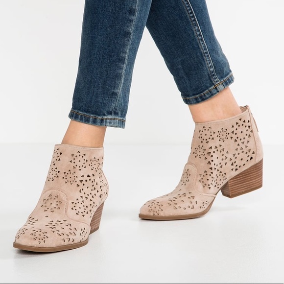 Urban Outfitters Shoes - Suede Cut Out Boho Details Chic Ankle Booties